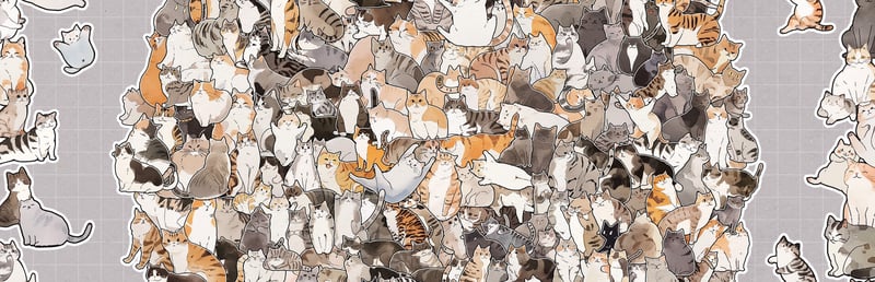 Cats Huddled Together 挤在一起的猫猫们