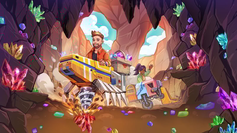 Official cover for Super Mining Mechs on XBOX