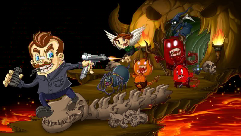 Official cover for Mustache In Hell on XBOX
