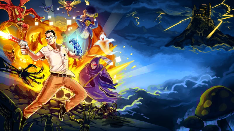 Official cover for Angry Video Game Nerd 8-bit on PlayStation