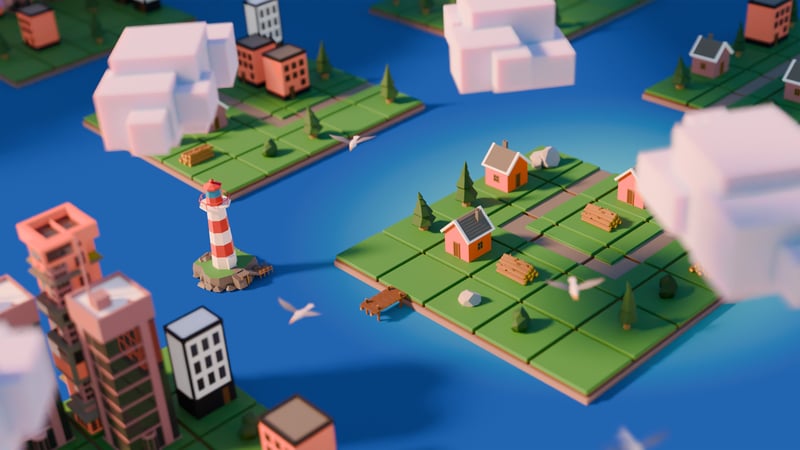Official cover for Teeny Tiny Town on PlayStation
