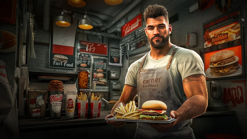 Official cover for Corner Kitchen Fast Food Simulator on XBOX