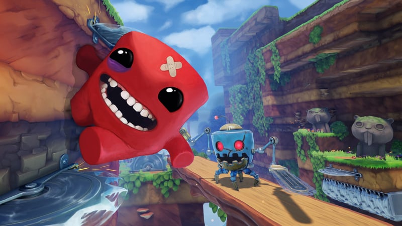 Official cover for Super Meat Boy 3D on PlayStation