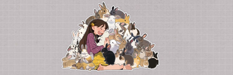 Official cover for Bunnies Huddled Together on Steam