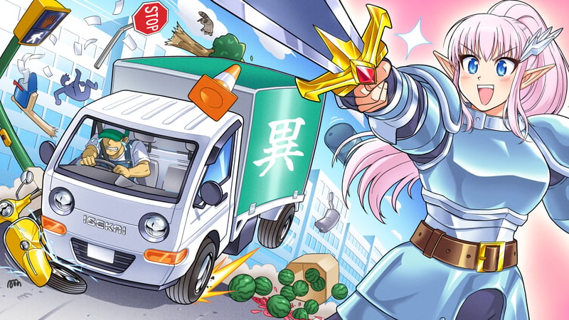 Official cover for Truck-kun is Supporting Me from Another World?! on XBOX