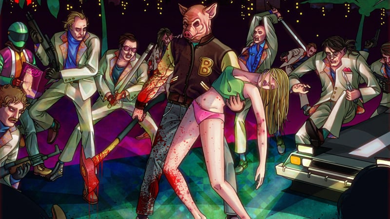 Official cover for Hotline Miami on PlayStation