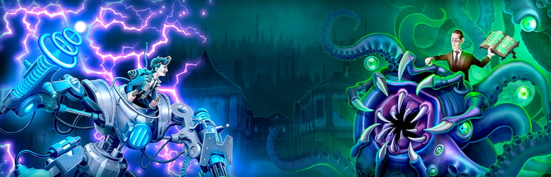 Official cover for Tesla vs Lovecraft on Steam