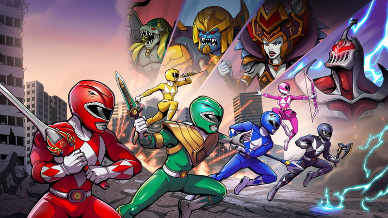 Official cover for Saban’s Mighty Morphin Power Rangers: Mega Battle on XBOX