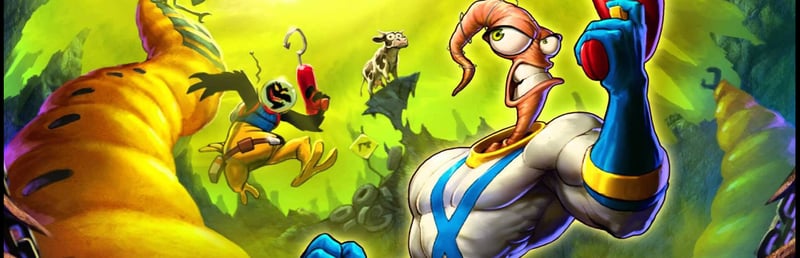 Official cover for Earthworm Jim on Steam