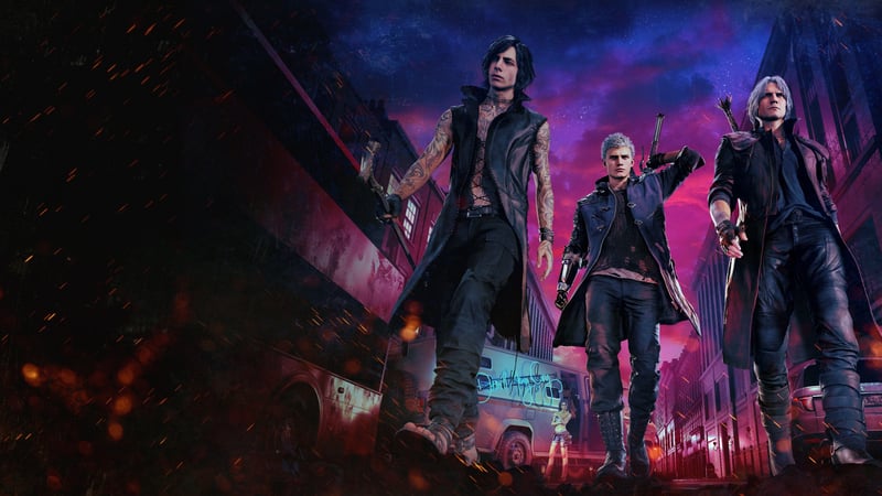 Official cover for Devil May Cry 5 on PlayStation