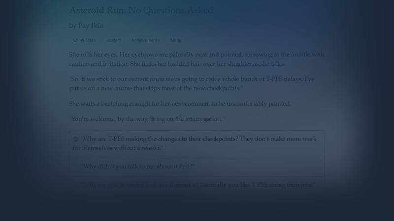 Official cover for Asteroid Run: No Questions Asked on Steam