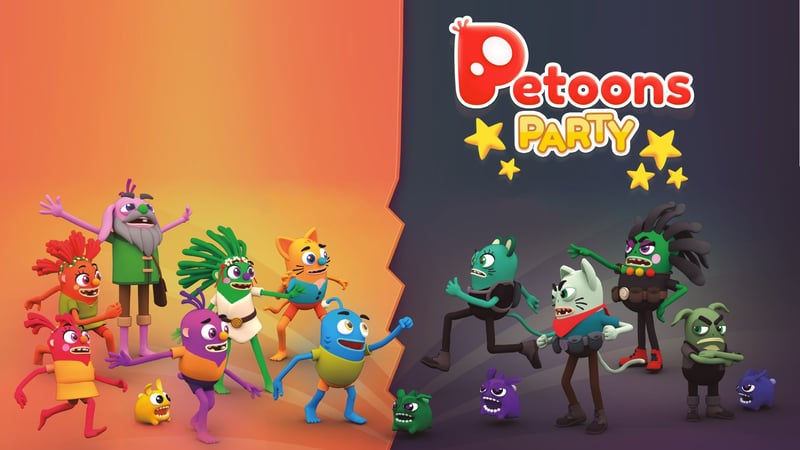 Official cover for Petoons Party on PlayStation