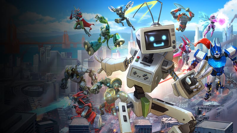 Official cover for Override: Mech City Brawl on PlayStation