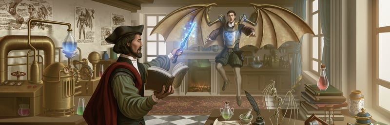 Official cover for The Magician's Workshop on Steam