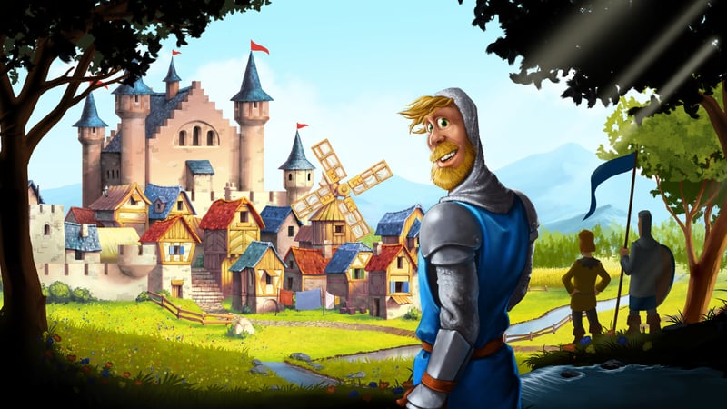 Official cover for Townsmen - A Kingdom Rebuilt on PlayStation