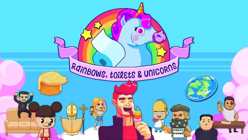 Official cover for Rainbows, toilets & unicorns on PlayStation