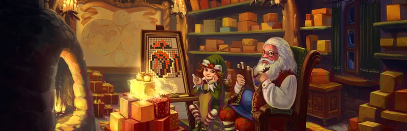 Official cover for Christmas Griddlers Journey to Santa on Steam