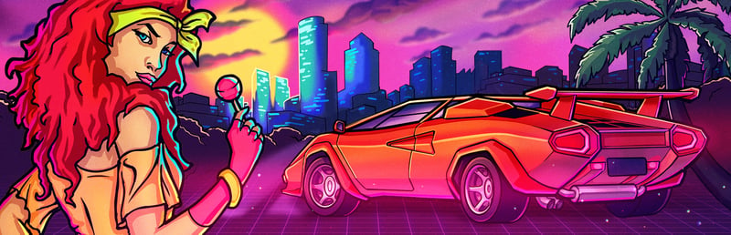 Official cover for 80's OVERDRIVE on Steam