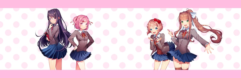 Official cover for Doki Doki Literature Club on Steam