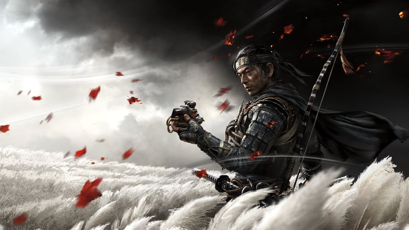 Official cover for Ghost of Tsushima on PlayStation