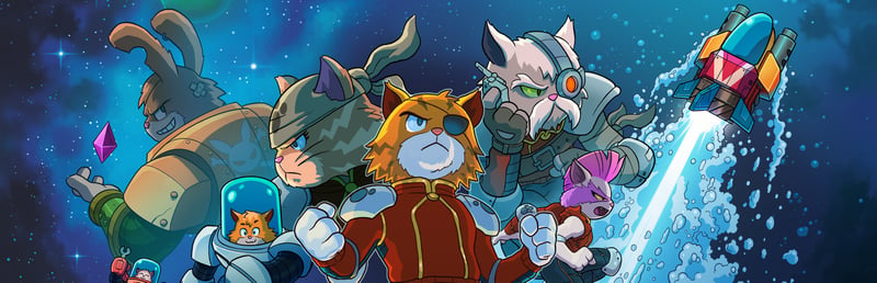 Official cover for Astro Aqua Kitty on Steam