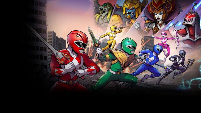 Official cover for Saban’s Mighty Morphin Power Rangers: Mega Battle on PlayStation