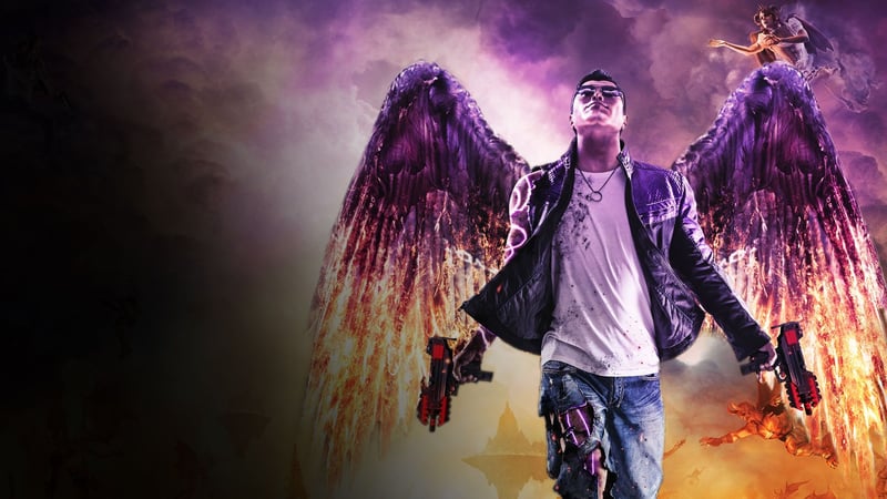 Official cover for Saints Row: Gat out of Hell on PlayStation