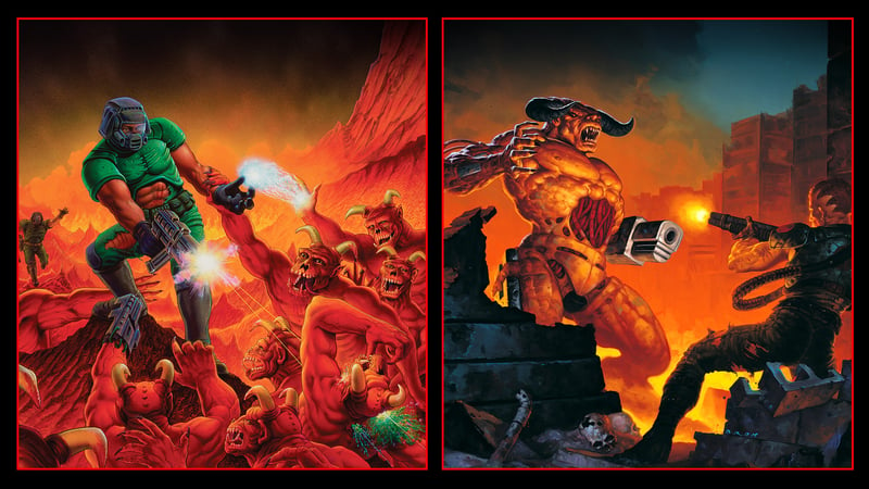 Official cover for DOOM + DOOM II on XBOX