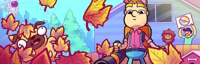 Official cover for Leaf Blower Man: This Game Blows! on Steam