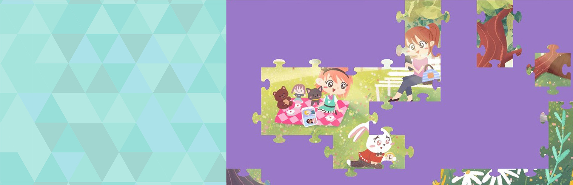 Alice in Wonderland - a jigsaw puzzle tale cover image