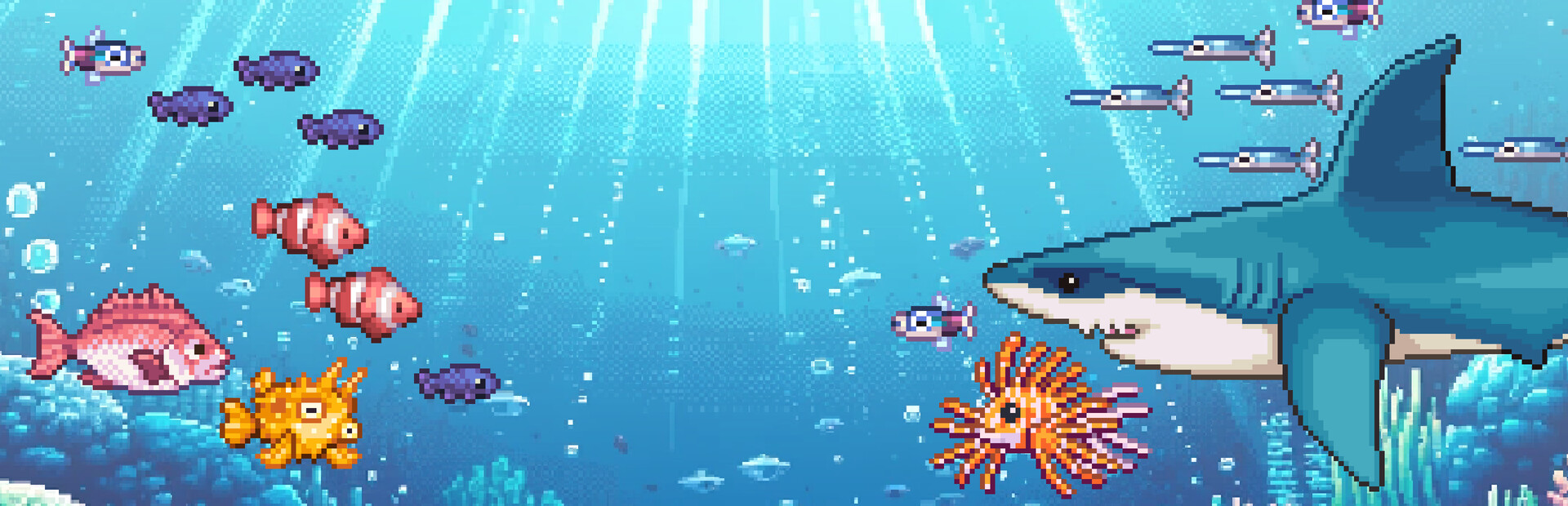 Under the blue horizon - Aquarium cover image