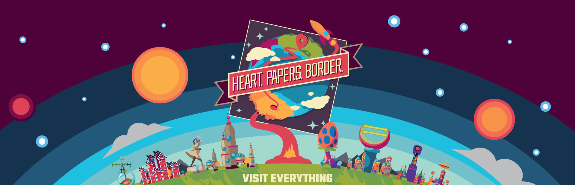 Heart. Papers. Border. cover image