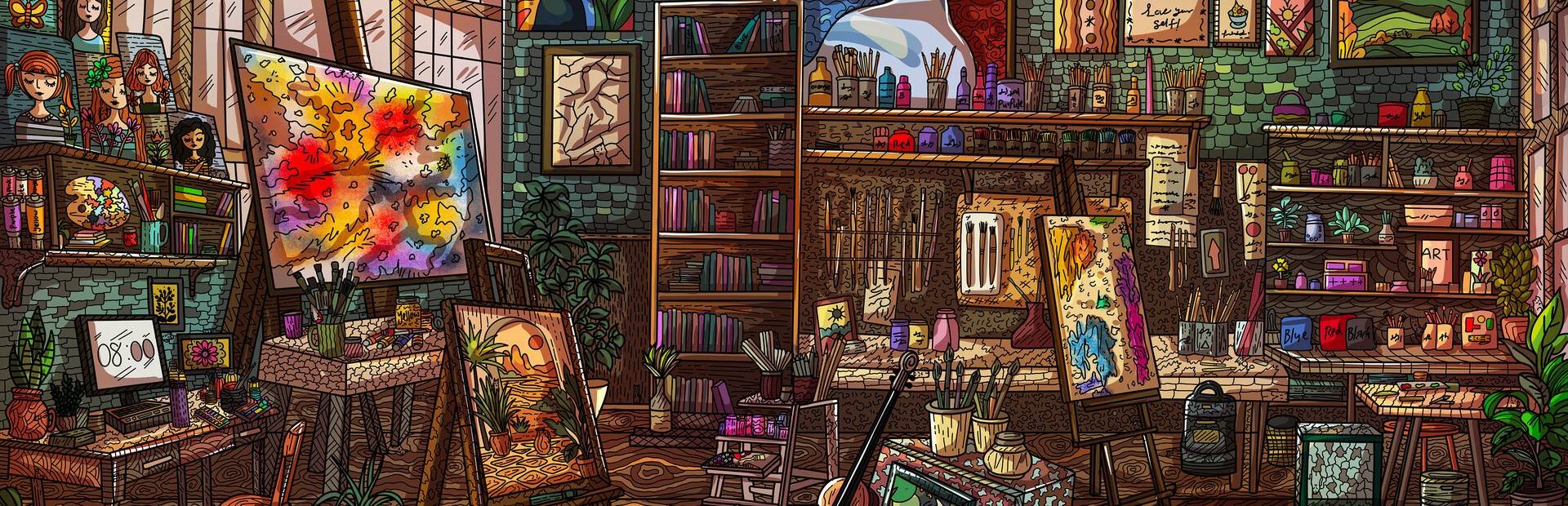 100 Artroom Cats cover image