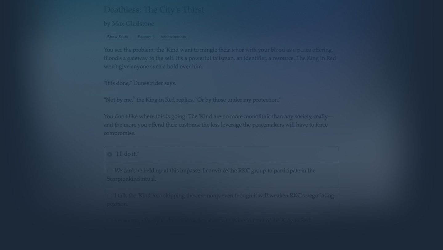 Deathless: The City's Thirst cover image