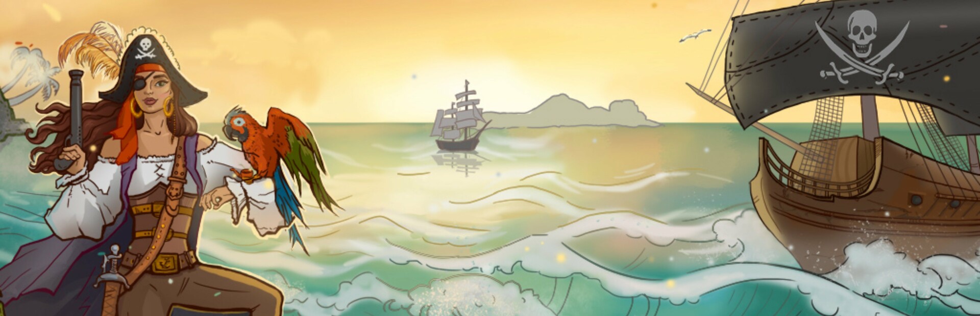 Pirate Mosaic Puzzle. Caribbean Treasures cover image