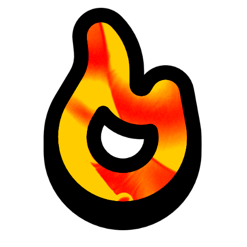 Holo Fire Sticker
