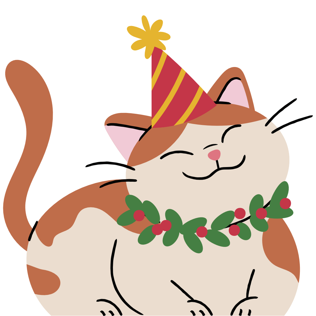 Holiday Cat Sticker