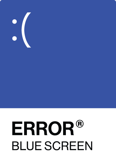Blue Screen Sticker