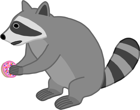 Raccoon Donut Sticker