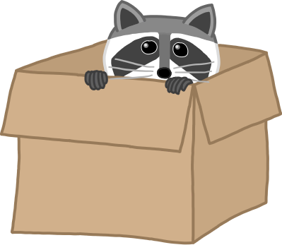 Raccoon Box Sticker