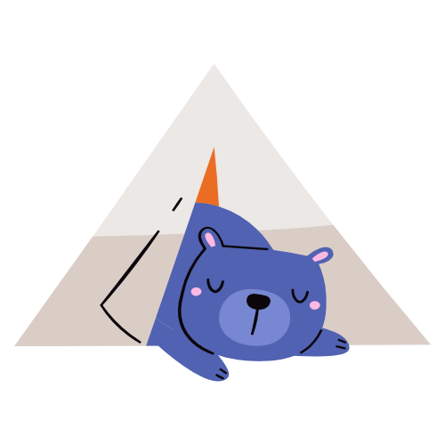 Bear Tent Sticker
