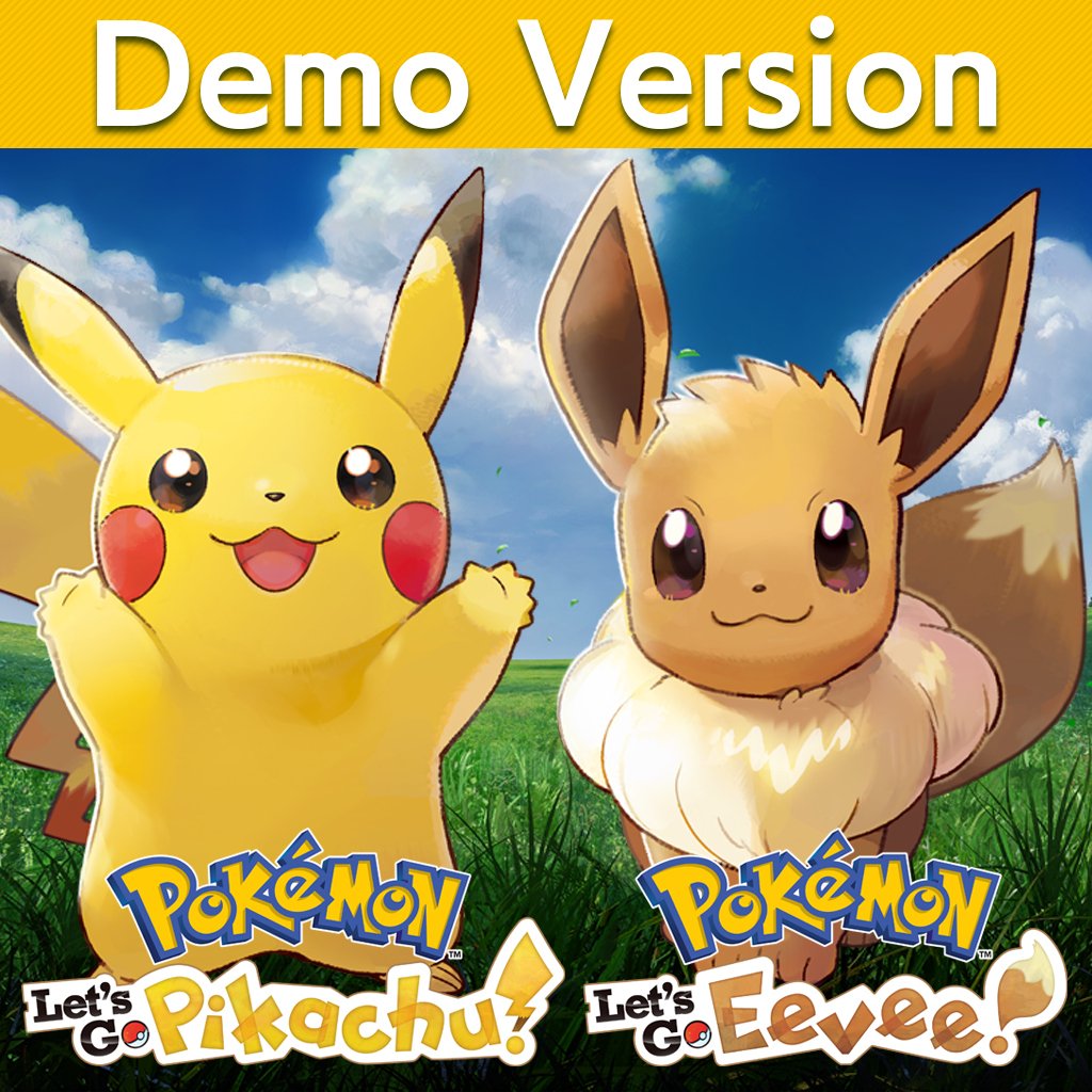 Boxart for Pokémon: Let’s Go, Pikachu! and Pokémon: Let’s Go, Eevee! Demo Version