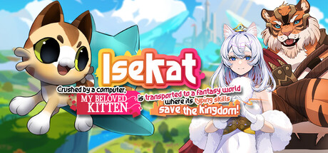 Boxart for Isekat: Crushed by a Computer, My Beloved Kitten is Transported to a Fantasy World where its Typing Skills Save the Kingdom!