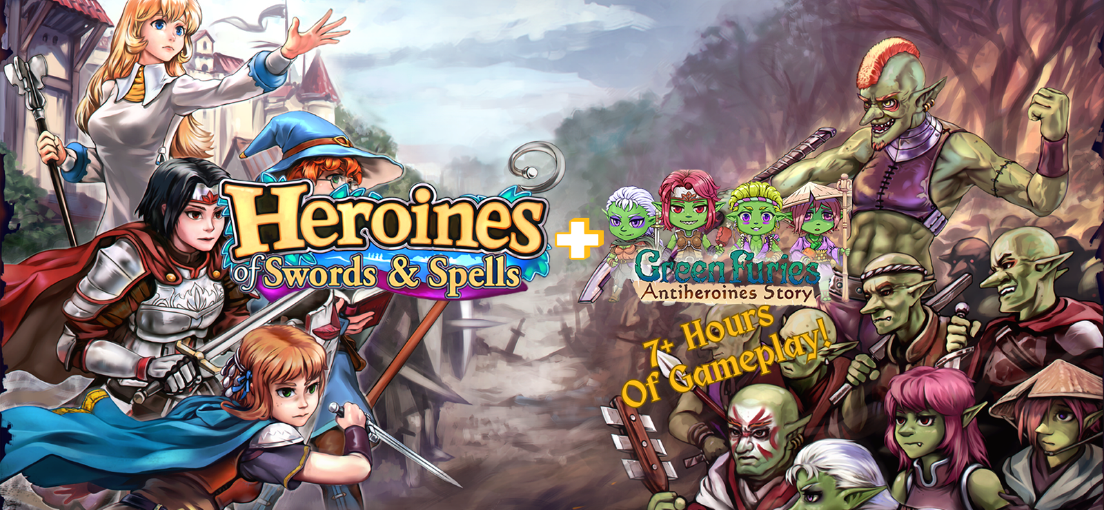 Boxart for Heroines of Swords & Spells + Green Furies DLC